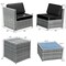 Costway 8 PCS Wicker Sofa Rattan Furniture Set Patio Furniture w/ Storage Table White\ Black\Turquoise\Red